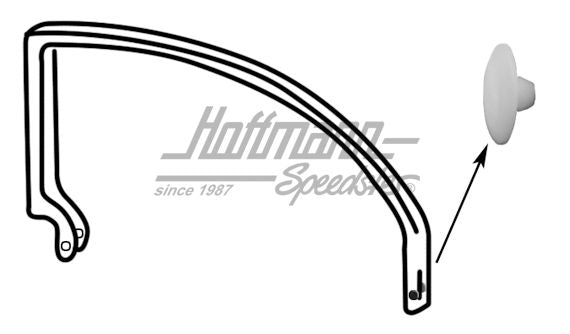 Sliding piece, Convertible window frame, rear