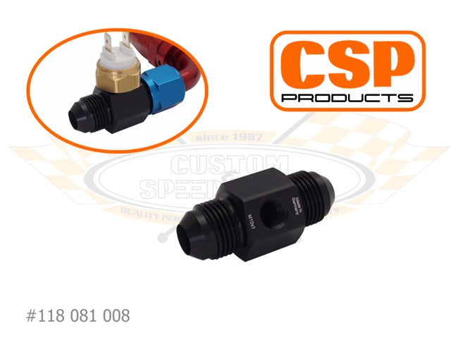 AN8 Hose Union for 10x1 Thermo Switch.