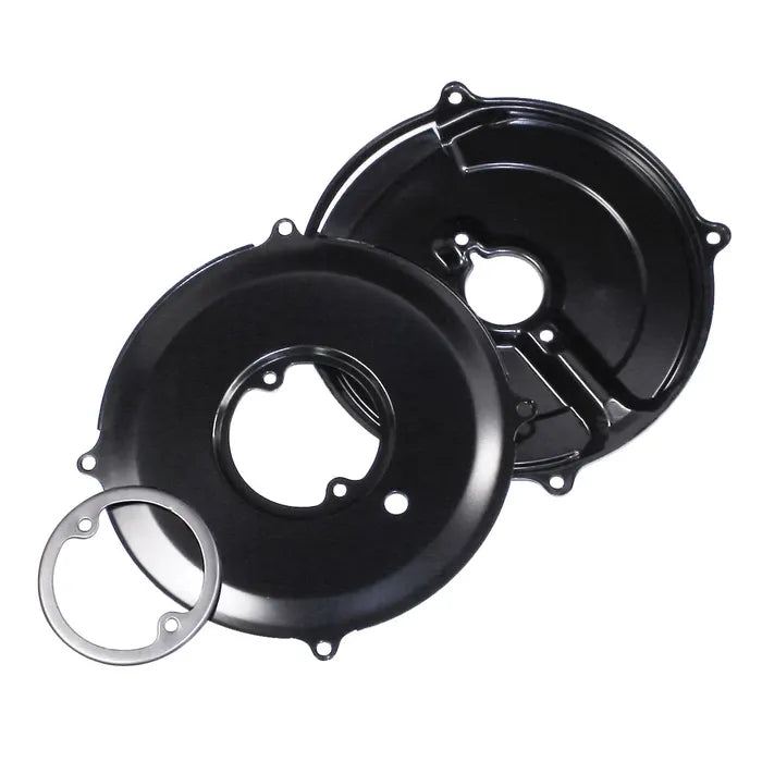 Dynamo/Alternator 3 Piece Backing Plate Set Black 1200-1600cc.