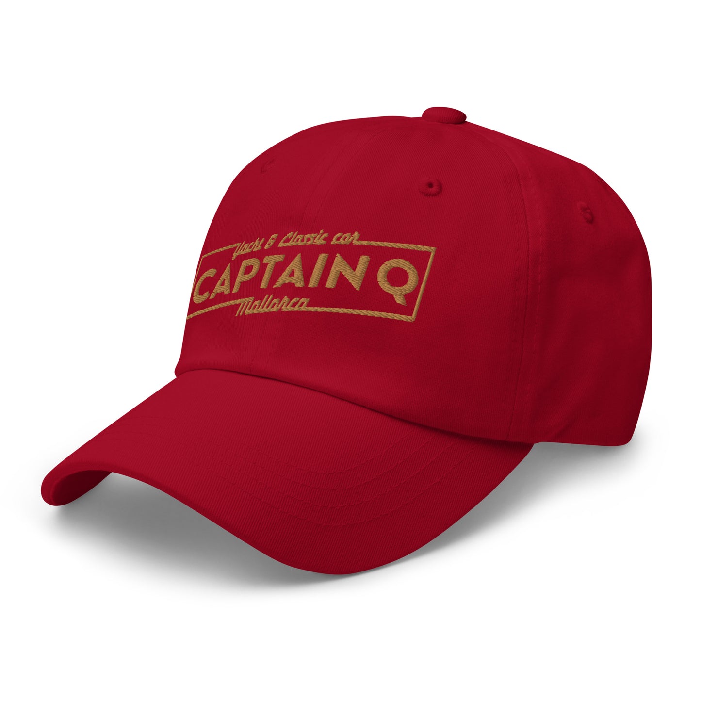 Captain Q Baseball Cap with Old Gold Lightning Bolt Logo.