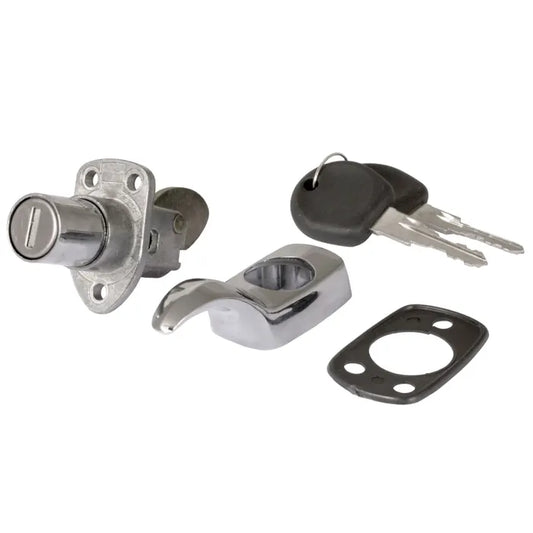 Push Button Engine Lid Catch in Chrome: Beetle (1964-1965), T2 Bay (1968-1971), Splitscreen (1966-1967)