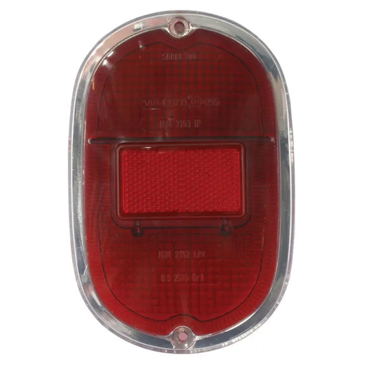 Rear Light Lens, All Red with Silver Trim. USED