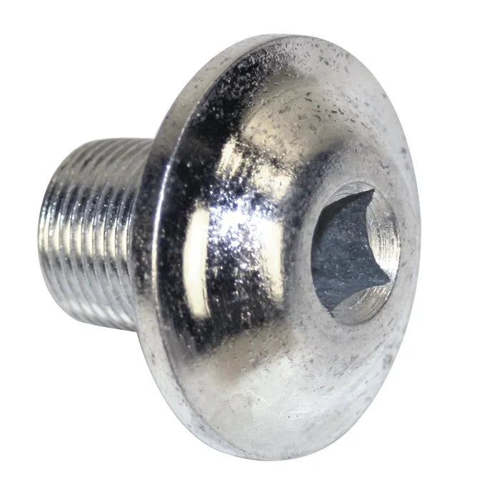 Crankshaft Pulley Bolt Silver Zinc Plated Steel Broached