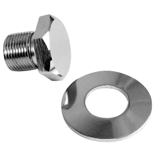 Crankshaft Pulley Bolt Chrome with Washer