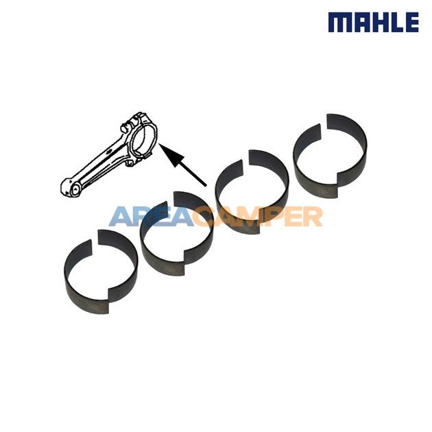 Connecting rod bearing set, +0.25mm, VW T2 1.6L and VW T3 1.6L, 1.9L, 2.1L