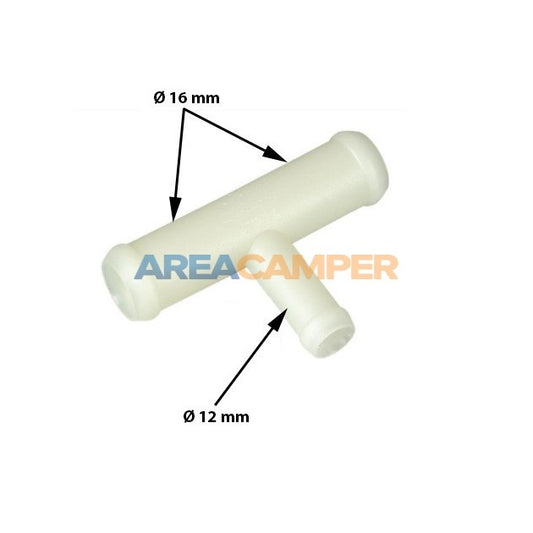 "T" Connection pipe for heating feed pipe VW. T3 85-92