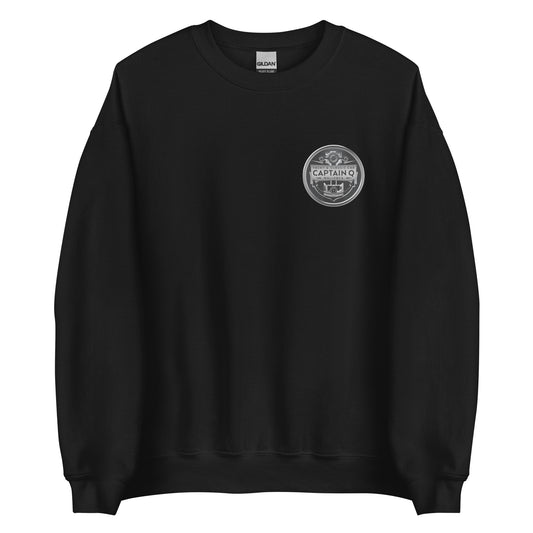 Captain Q Classic Fit Sweatshirt with Chrome & Black Logos.